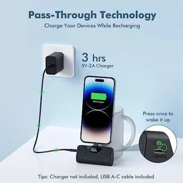 2 Pack Mini Portable Charger for iPhone 20W Fast Charging