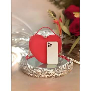 Heart Shape Satchel Crossbody Purse by Lola Mae