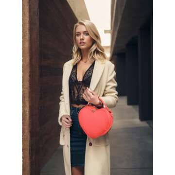 Heart Shape Satchel Crossbody Purse by Lola Mae