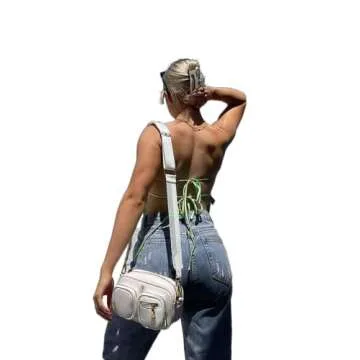 Women Sexy Strapless Tube Tops Sleeveless Backless Solid Satin Crop Top Summer Streewear Tank Top(C-Green Satin,S)