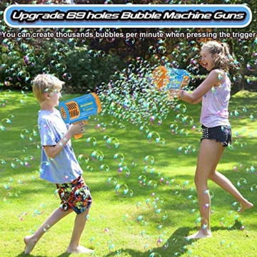 BOMOCO 69 Holes Bubble Gun for Kids Fun and Excitement