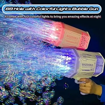 BOMOCO 69 Holes Bubble Gun for Kids Fun and Excitement