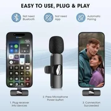 Wireless Lav Microphone for Phone - Dual Mic System