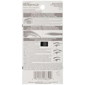 Maybelline New York Brow Precise Fiber Volumizer Eyebrow Mascara, Medium Brown, 0.27 fl. oz.