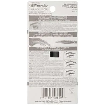 Maybelline New York Brow Precise Fiber Volumizer Eyebrow Mascara, Medium Brown, 0.27 fl. oz.