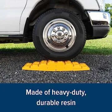 Camco RV Leveling Blocks - Features Interlocking Nested Design & Includes Zippered Bag for RV Storage - Each Camper Leveling Block Measures 8.5" x 8.5" x 1" - 10-Pack, Design May Vary (44510)