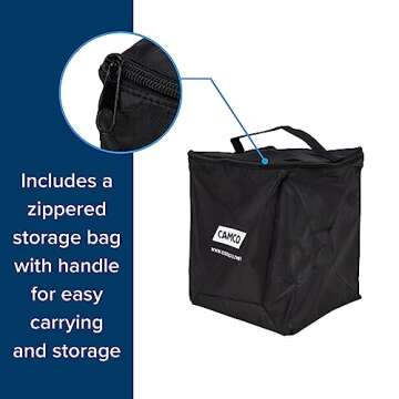 Camco RV Leveling Blocks - Features Interlocking Nested Design & Includes Zippered Bag for RV Storage - Each Camper Leveling Block Measures 8.5" x 8.5" x 1" - 10-Pack, Design May Vary (44510)