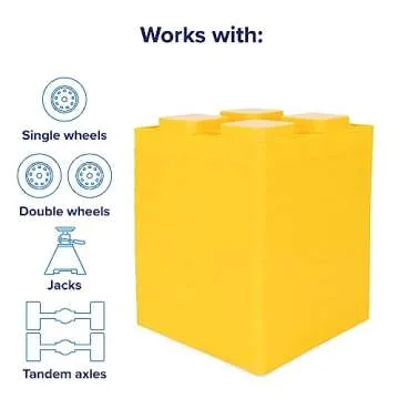 Camco RV Leveling Blocks - Features Interlocking Nested Design & Includes Zippered Bag for RV Storage - Each Camper Leveling Block Measures 8.5" x 8.5" x 1" - 10-Pack, Design May Vary (44510)