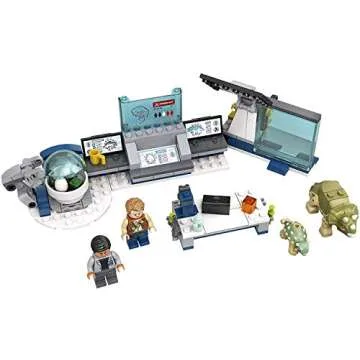 LEGO Jurassic World Dr. Wu's Lab Building Kit with Dinosaurs