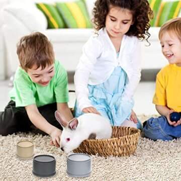 MEWTOGO 8 Pcs Stacking Cups for Rabbits - Multi-Colored Reusable Bunny Toys of Different Sizes, Safe Plastic Nesting Toys for Small Animals Rabbits Bunny Gifts Hiding Food and Playing