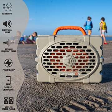 Turtlebox Gen 2: Loud! Outdoor Portable Bluetooth 5.0 Speaker | Rugged, IP67, Waterproof, Impact Res...