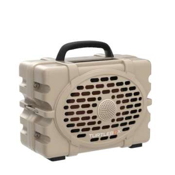 Turtlebox Gen 2: Loud! Outdoor Portable Bluetooth 5.0 Speaker | Rugged, IP67, Waterproof, Impact Resistant & Dustproof (Plays to 120db, Pair 2X for True L-R Stereo), Field Tan