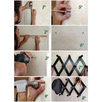 Modern Wooden 10 Peg Rack - Perfect Wall Storage Solution