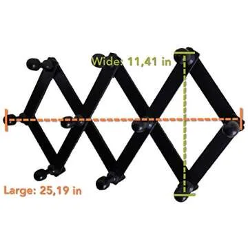 Modern Wooden 10 Peg Rack - Perfect Wall Storage Solution