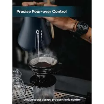 INTASTING Electric Gooseneck Kettle - 0.9L, Rapid Heating, Safe Use