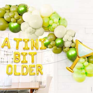 LaVenty Gold Tini Bit Older Sin Banner Balloons Martini Bar Party Decorations Weenies and Tinis Decor for Bachelorette Party Martini Birthday Decorations