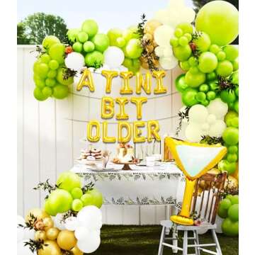 LaVenty Gold Tini Bit Older Sin Banner Balloons Martini Bar Party Decorations Weenies and Tinis Decor for Bachelorette Party Martini Birthday Decorations