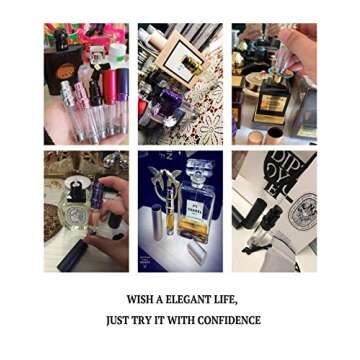 D-LOTUS Perfume Atomizer,5ml Refillable TSA Travel Perfume Atomizer Mini Perfume Spray Bottle,Portable Pump Case for Traveling and Outgoing,2 Pack (Silver and Gold)