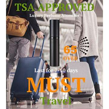 D-LOTUS Perfume Atomizer,5ml Refillable TSA Travel Perfume Atomizer Mini Perfume Spray Bottle,Portable Pump Case for Traveling and Outgoing,2 Pack (Silver and Gold)