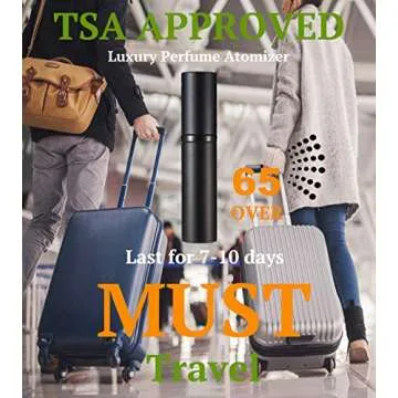 D-LOTUS Perfume Atomizer,5ml Refillable TSA Travel Perfume Atomizer Mini Perfume Spray Bottle,Portable Pump Case for Traveling and Outgoing,2 Pack (Silver and Gold)