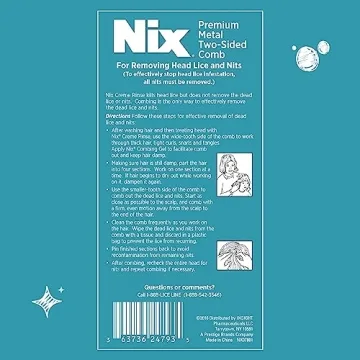 Nix 2-Sided Lice Removal Comb for All Hair Types