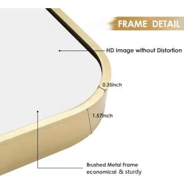 Stylish JENBELY Gold Bathroom Mirror for Modern Spaces