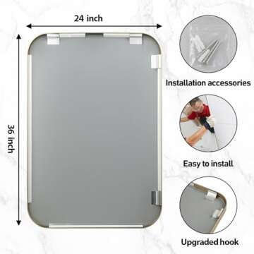 Stylish JENBELY Gold Bathroom Mirror for Modern Spaces