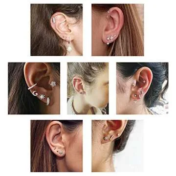 Elegant Sparkling Cubic Zirconia Stud Earrings for All