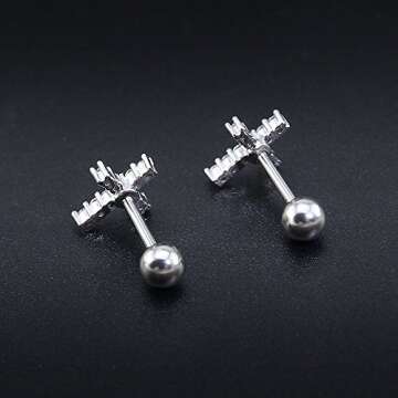Elegant Sparkling Cubic Zirconia Stud Earrings for All