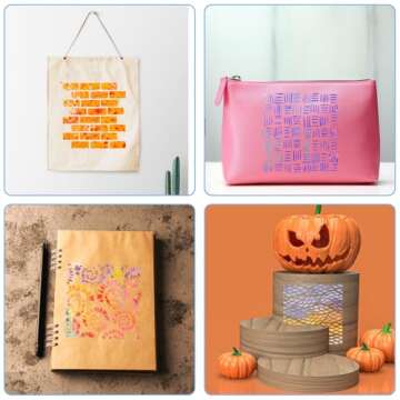 16Pcs Mixed Texture Painting Stencils for All Ages