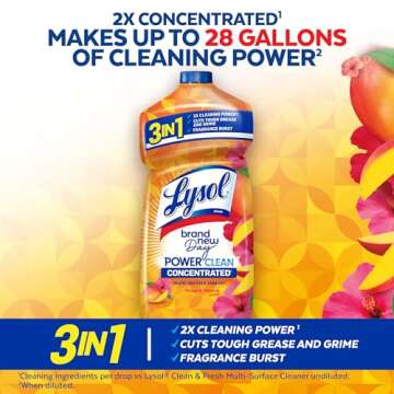 LYSOL Power Clean Multi-Surface Cleaner, 2x Concentrated