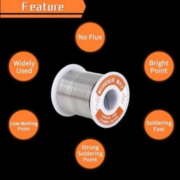 Sn60/Pb40 Tin Lead Solder Wire For Stained Glass 2.0mm Dia No Flux Welding Soldering Tin By Wonderway (16oz)