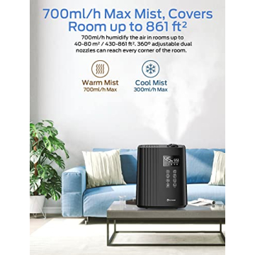 Elechomes SH8830 Humidifier with 6.5L Top Fill Capacity