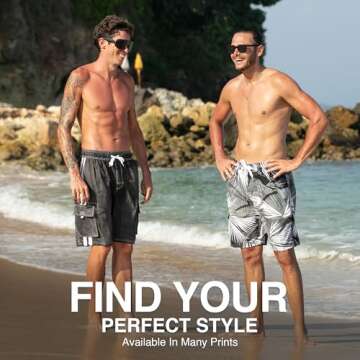 Kanu Surf Men's Standard Barracuda Swim Trunks (Regular & Extended Sizes), Charcoal, Medium