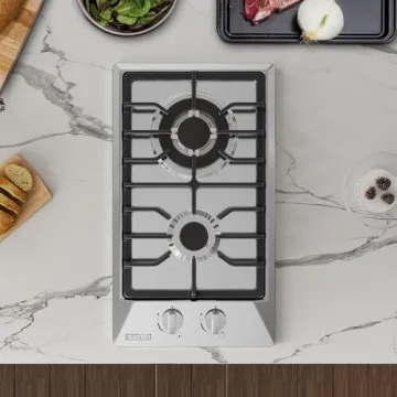 Empava 12 Inch Built-In Gas Cooktop with 2 SABAF Burners