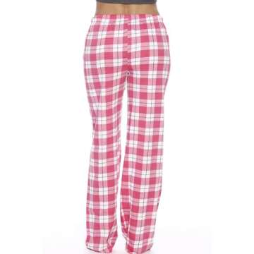 Just Love Women Pajama Pants/Sleepwear,Pink - Plaid,Medium