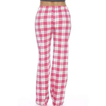 Just Love Women Pajama Pants/Sleepwear,Pink - Plaid,Medium
