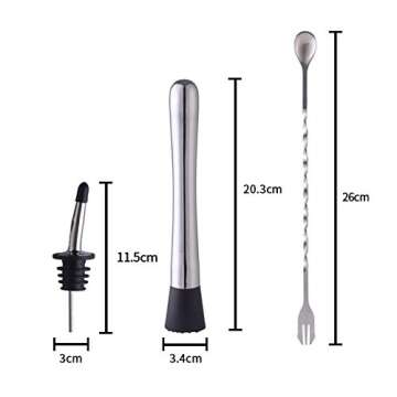 Cocktail Shaker Set 16 Piece Cocktail Making Kit Stainless Steel Bar Bartender Accessories 700ml for...
