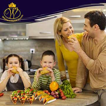 Taco Holder Stand Set of 4 - Dishwasher Safe Taco Rack