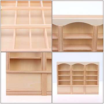 Elegant 1:12 Dollhouse Mini Bookcase Furniture Accessory