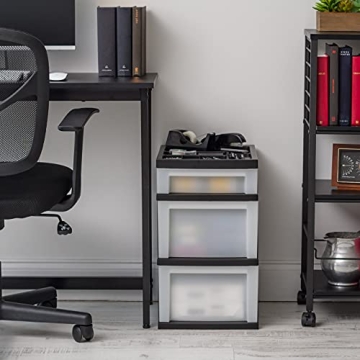 IRIS USA 3 Drawer Storage Cart for Effective Organization