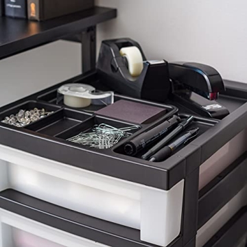 IRIS USA 3 Drawer Storage Cart for Effective Organization