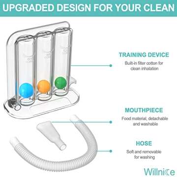 Willnice Daily Exercise Device for Lung Strength Improvement