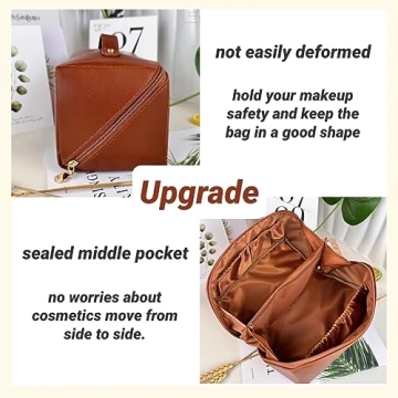 BIVIZKU Large Portable Makeup Bag for Travel & Daily Use