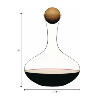 Sagaform Elegant Wine Carafe with Oak Stopper