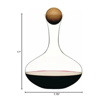 Sagaform Elegant Wine Carafe with Oak Stopper