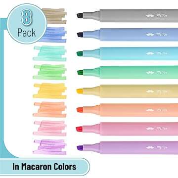 Mr. Pen- Highlighters, 8 Pack, Macaron Colors, Highlighters Assorted Colors, Highlighter Set, Pastel...