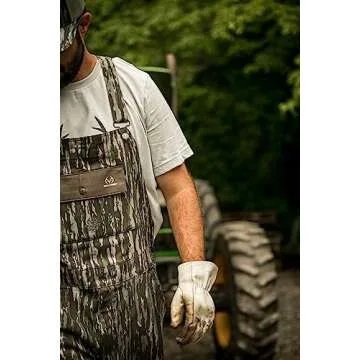 Realtree Men's Uninsulated Cotton Overalls, Original Camo, Size L, Adults, Outdoor Enthusiasts, Hunters