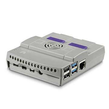 Vilros Raspberry Pi 4 4GB Retro Gaming Kit with SNES Style Controllers & Case, 64GB Micro SD Card, HDMI Cable, Power Supply, and Quickstart Guide (Retro Game System)