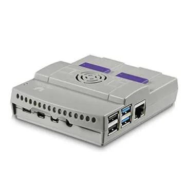 Vilros Raspberry Pi 4 4GB Retro Gaming Kit with SNES Style Controllers & Case, 64GB Micro SD Card, HDMI Cable, Power Supply, and Quickstart Guide (Retro Game System)